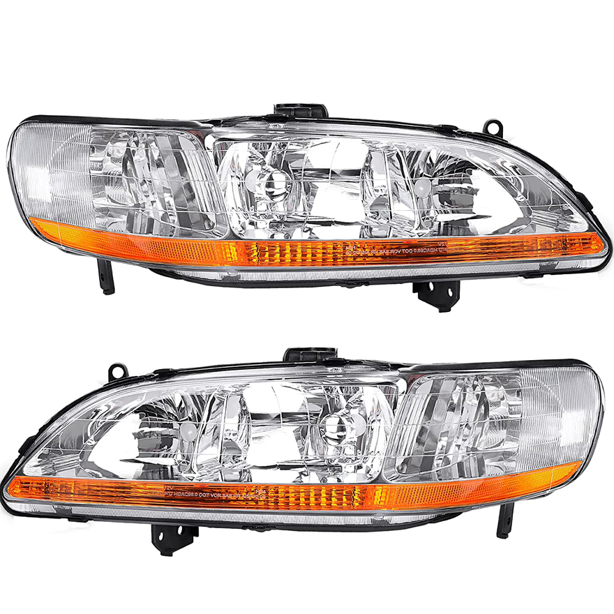 AUTOSAVER88 Headlight Assembly Compatible with 1998 1999 2000 2001 2002 Accord H